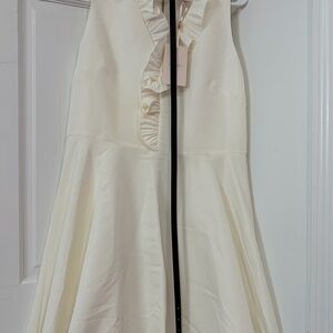 Ted Baker Cream Ruffle Neck Dress